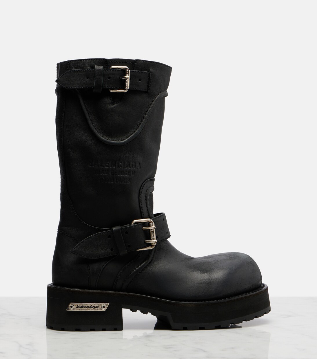 Bottines de combat Venom en cuir | Balenciaga