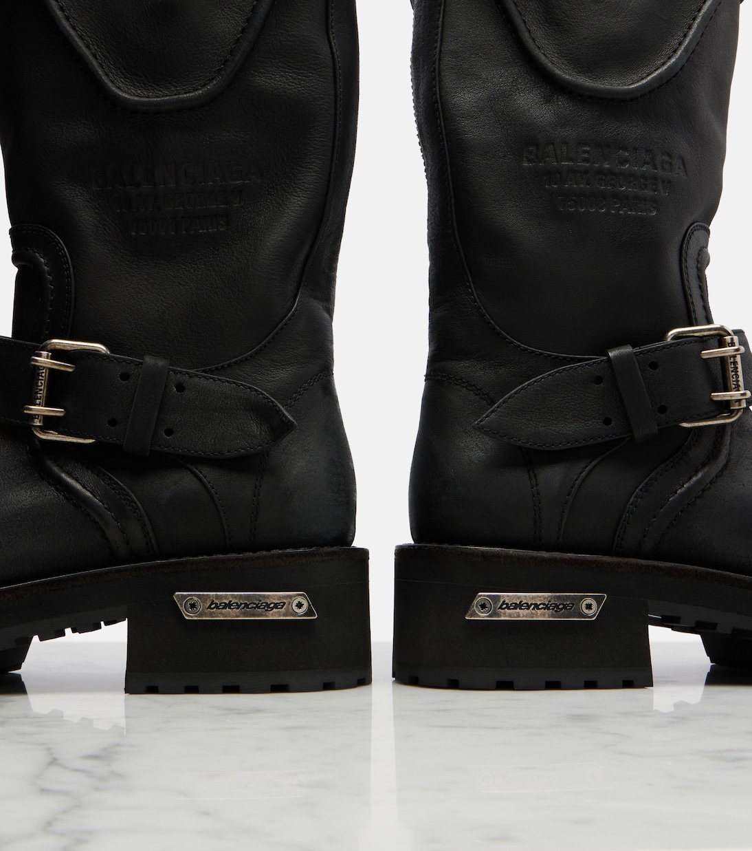 Bottines de combat Venom en cuir | Balenciaga