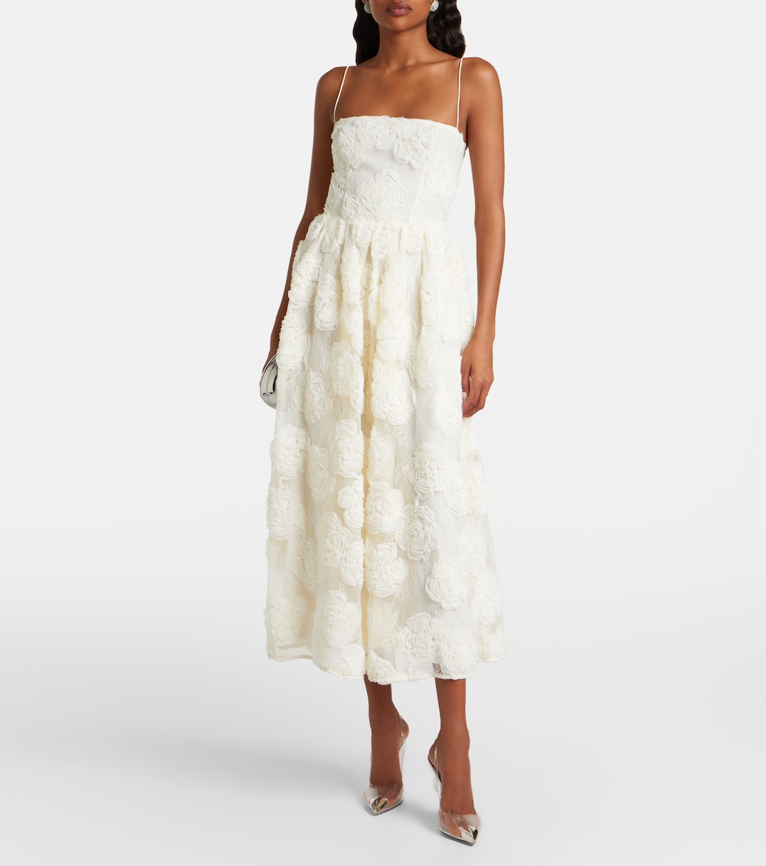 Floral mesh midi dress | Rotate