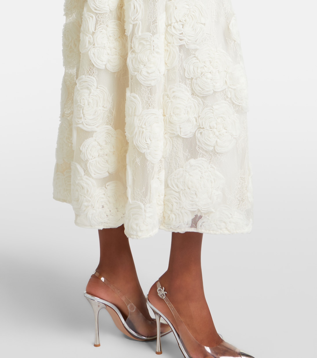 Floral mesh midi dress | Rotate