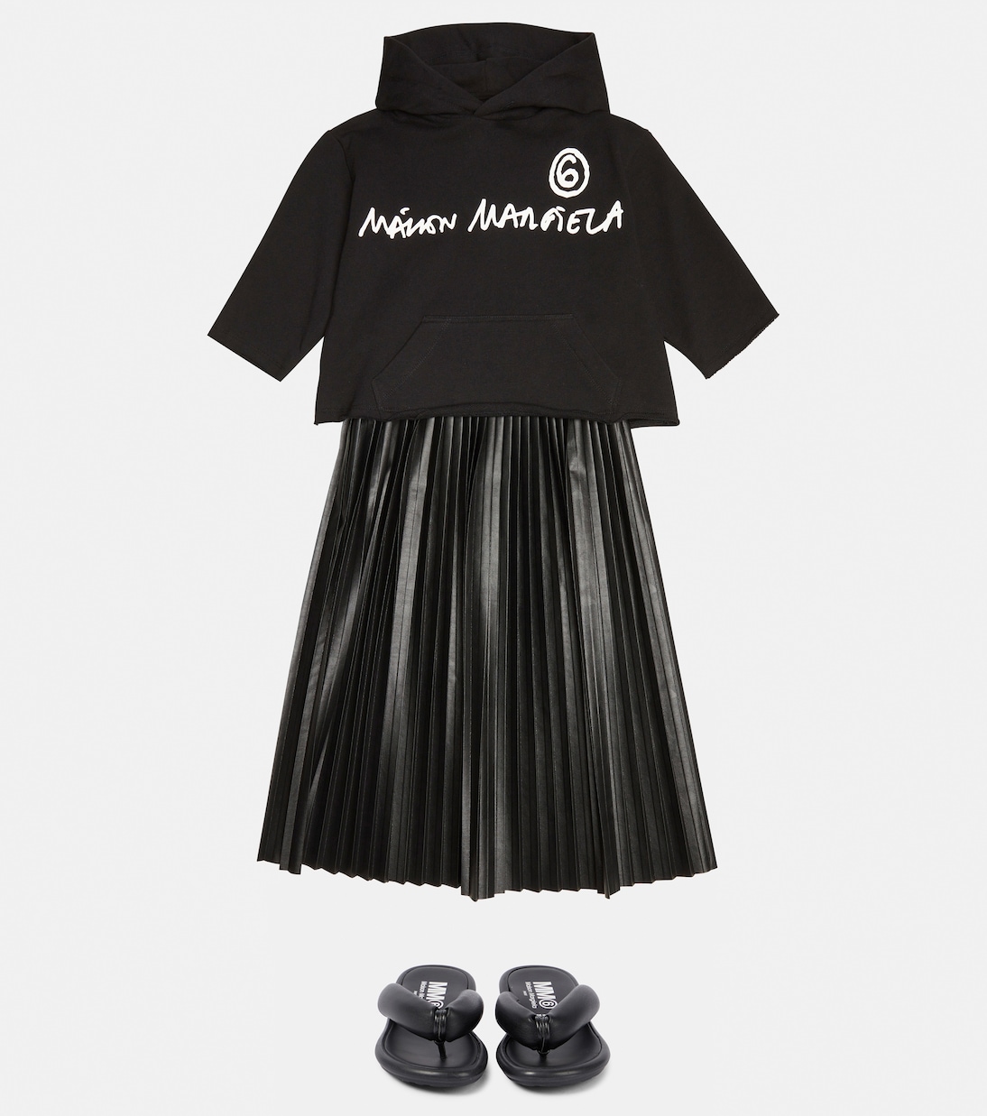 Robe à capuche et logo | MM6 Maison Margiela Kids