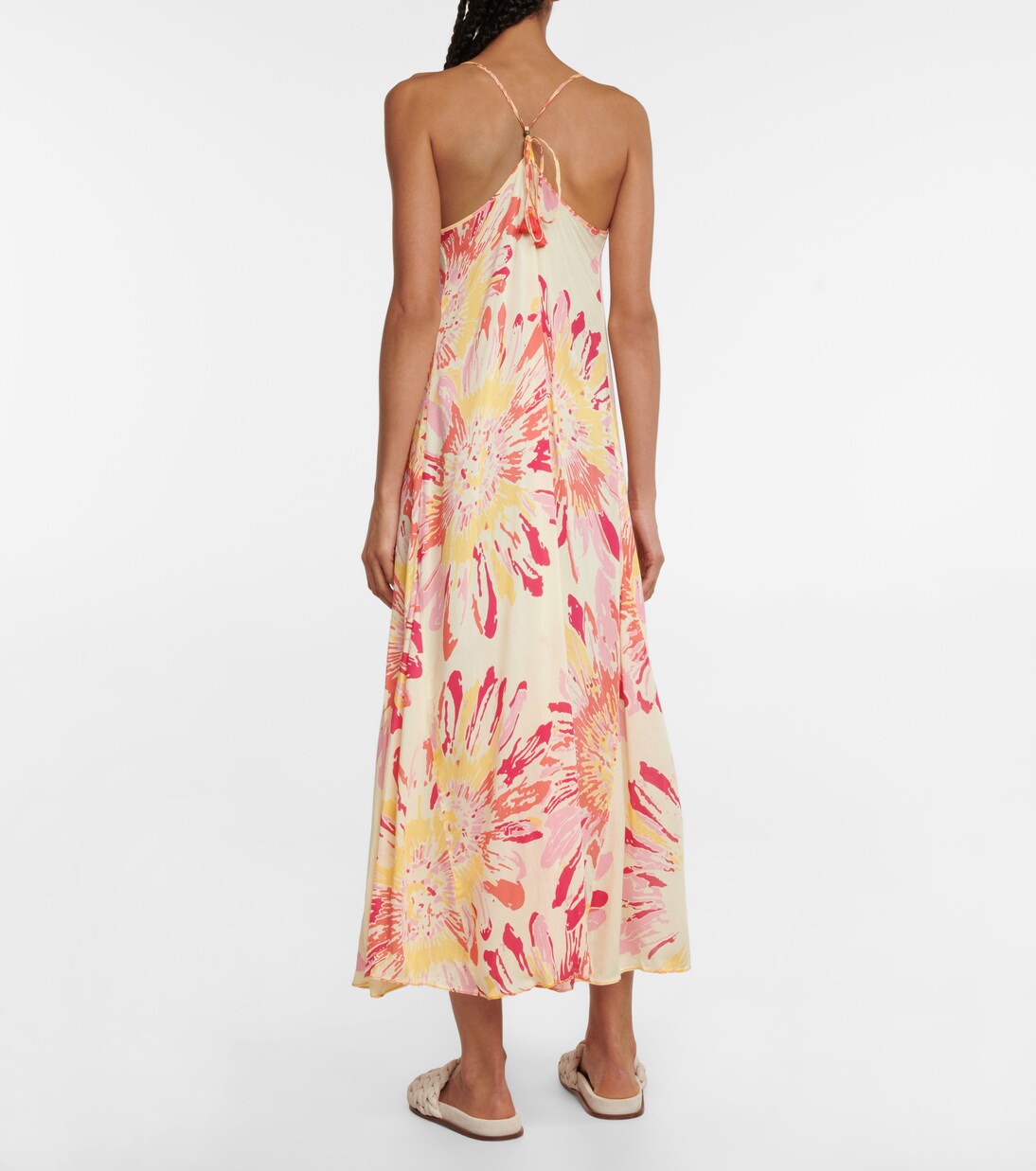 Robe midi Felicia à fleurs | Poupette St Barth