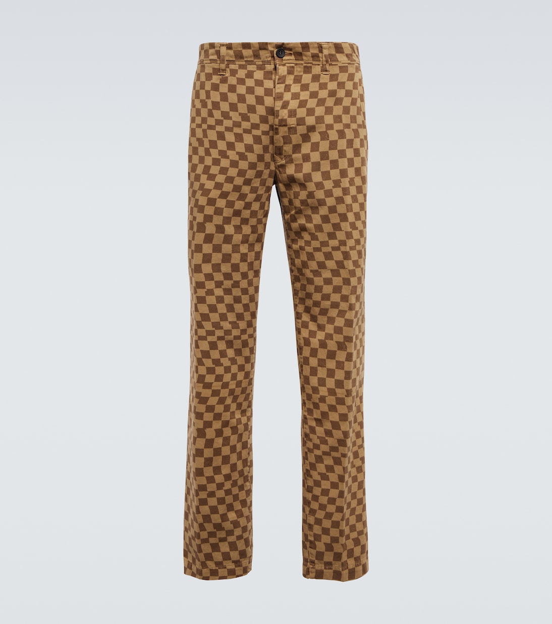 Checked straight cotton pants | Incotex x Facetasm