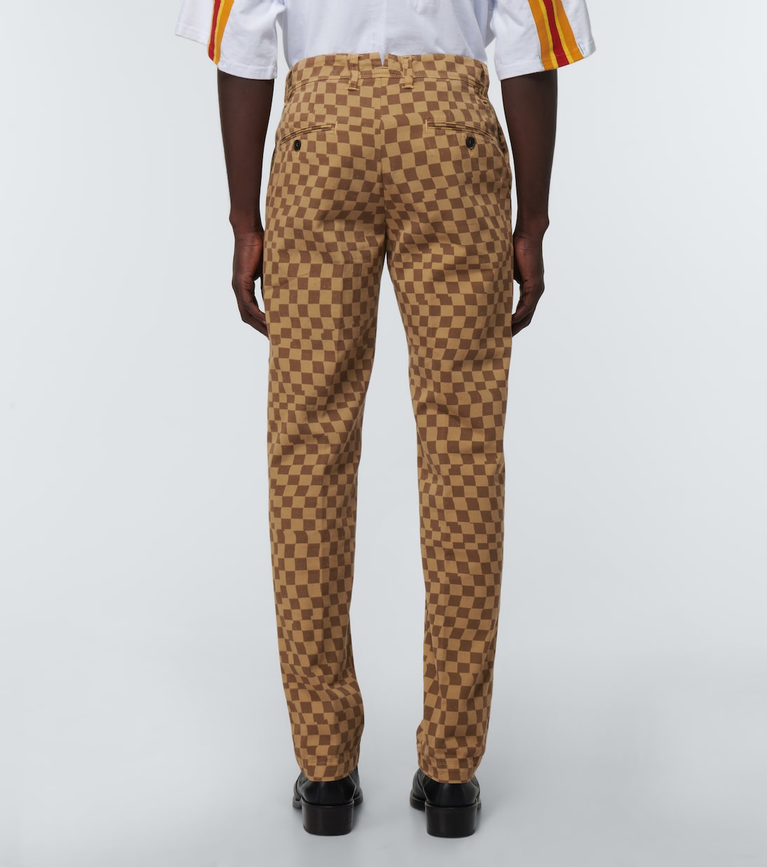 Checked straight cotton pants | Incotex x Facetasm