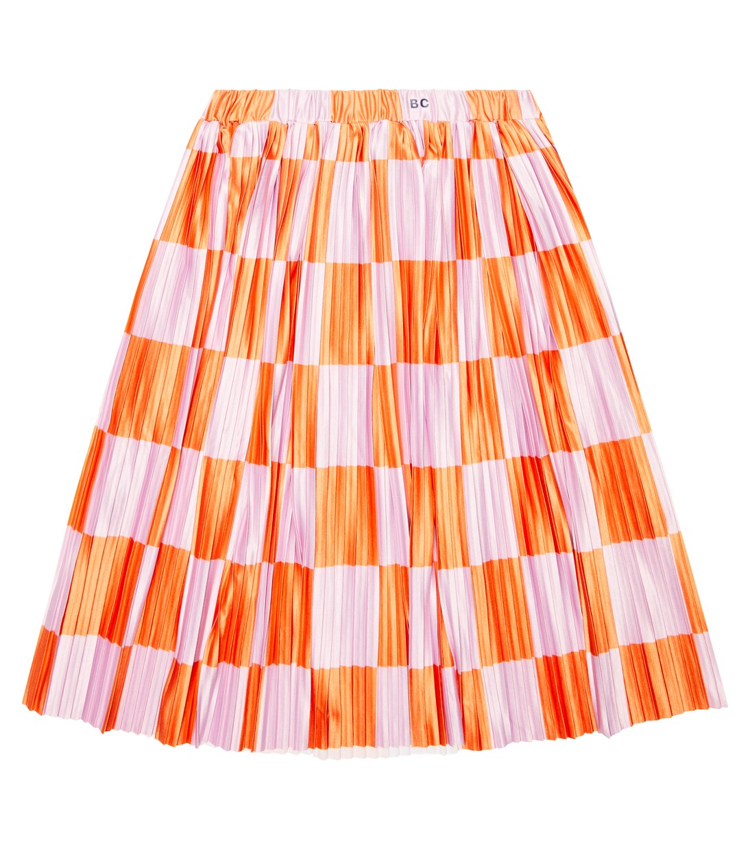 Checked pleated satin skirt | Bobo Choses