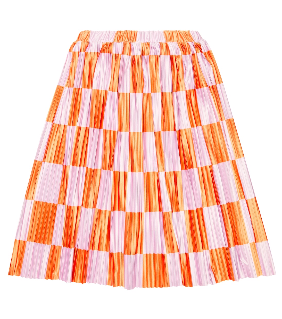 Checked pleated satin skirt | Bobo Choses