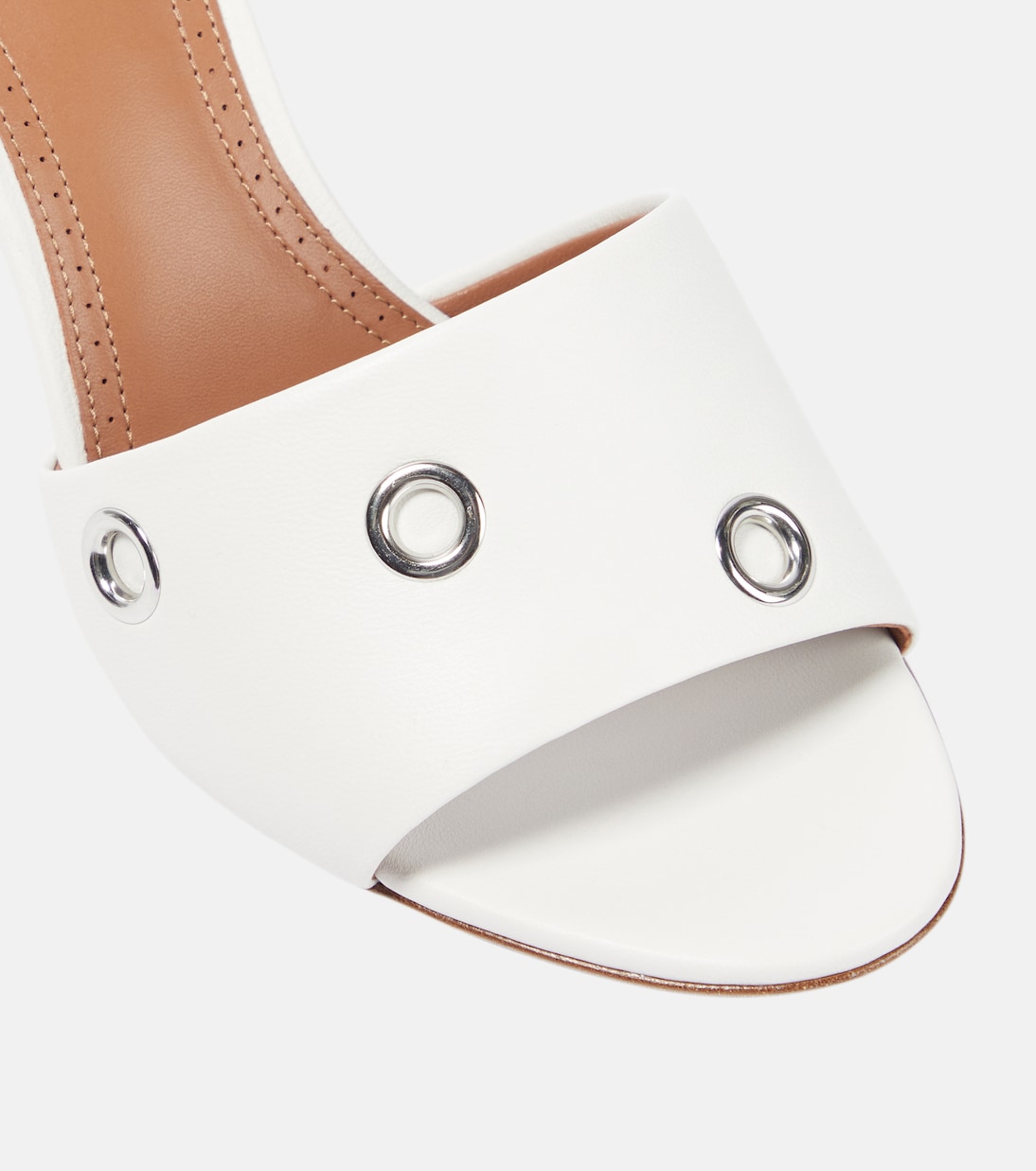 Verzierte Pantoletten Oeillets aus Leder | Alaïa