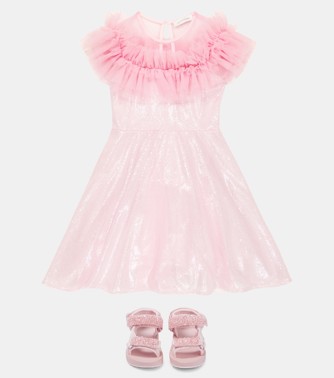 Sequined ruffle dress | Monnalisa