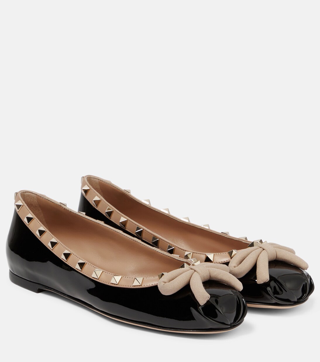 Ballerinas Rockstud aus Lackleder | Valentino Garavani