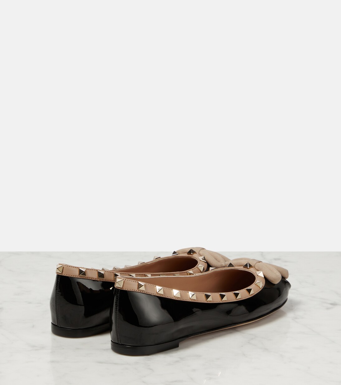 Ballerinas Rockstud aus Lackleder | Valentino Garavani