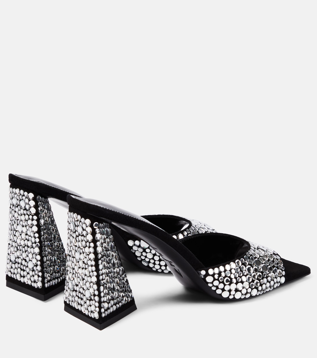 Mini Devon 85 embellished suede mules | The Attico