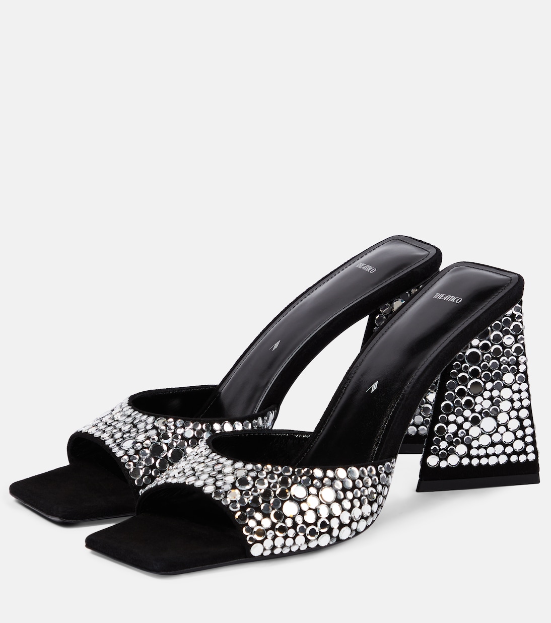 Mini Devon 85 embellished suede mules | The Attico