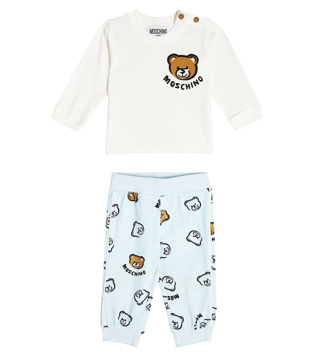 Bébé – Ensemble de survêtement imprimé en coton | Moschino Kids