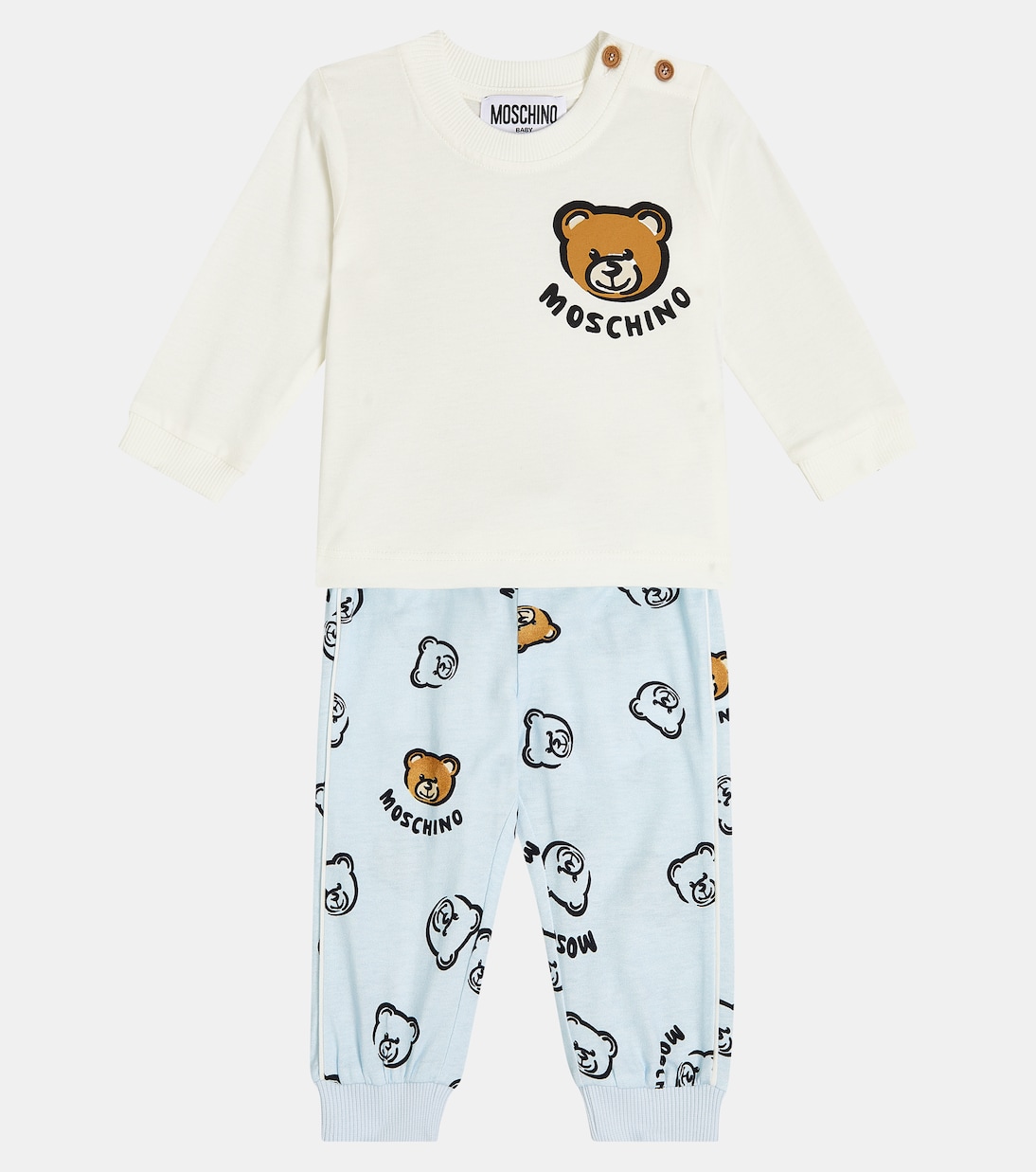 Bébé – Ensemble de survêtement imprimé en coton | Moschino Kids