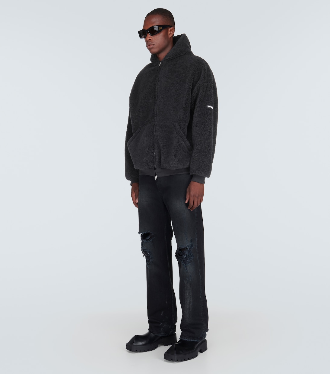 Oversized fleece hoodie | Balenciaga