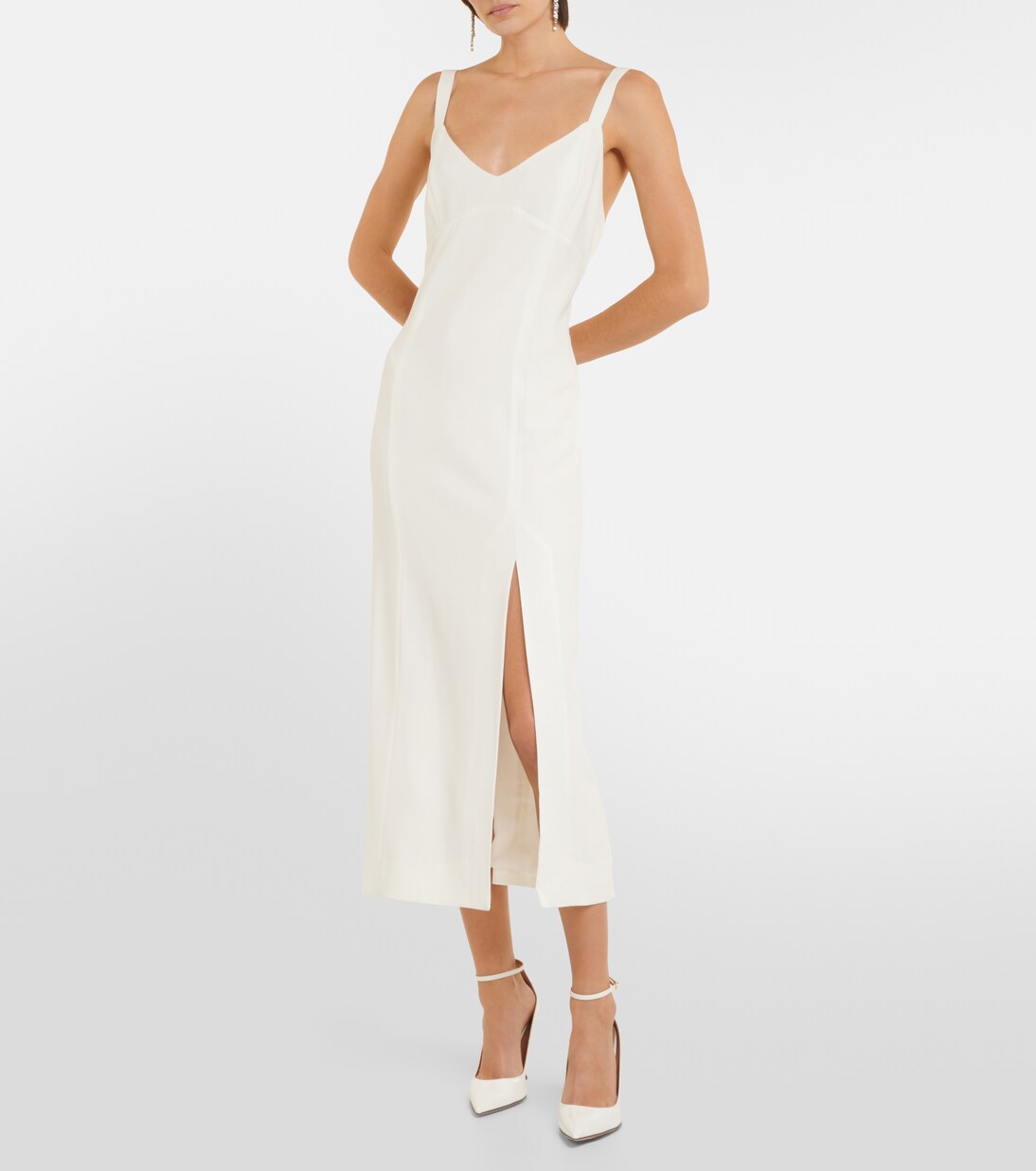 Robe midi de mariée Eli en crêpe | Rixo