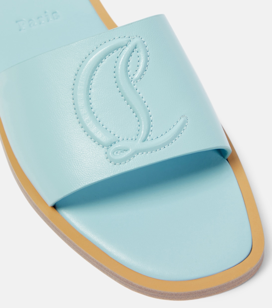 CL embossed leather mules | Christian Louboutin