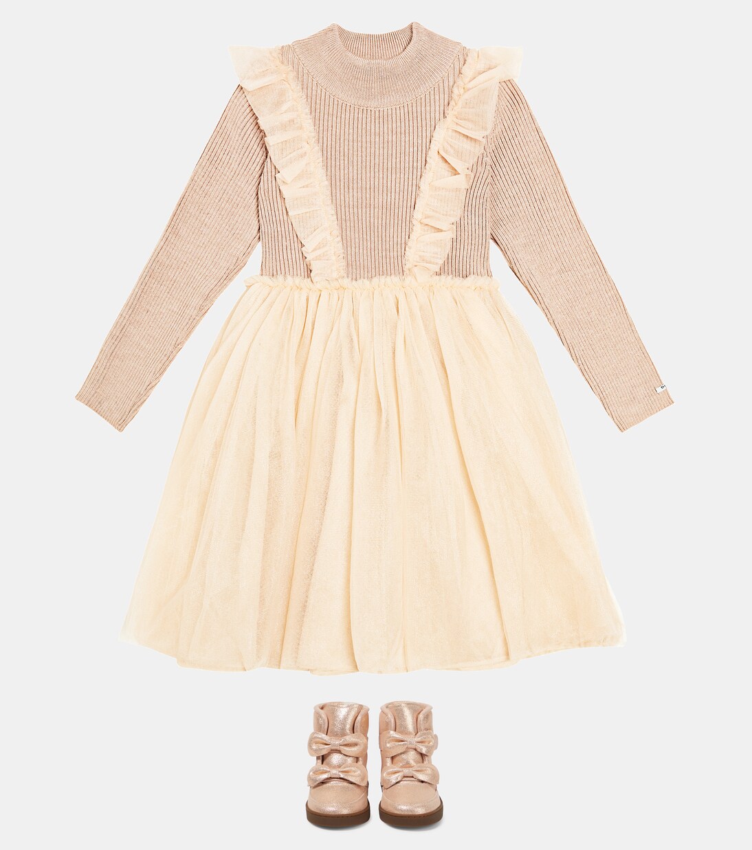 Flovos ribbed-knit tulle dress | Donsje