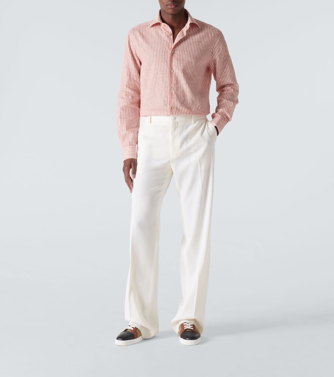 Fun Louis Junior leather and canvas sneakers | Christian Louboutin