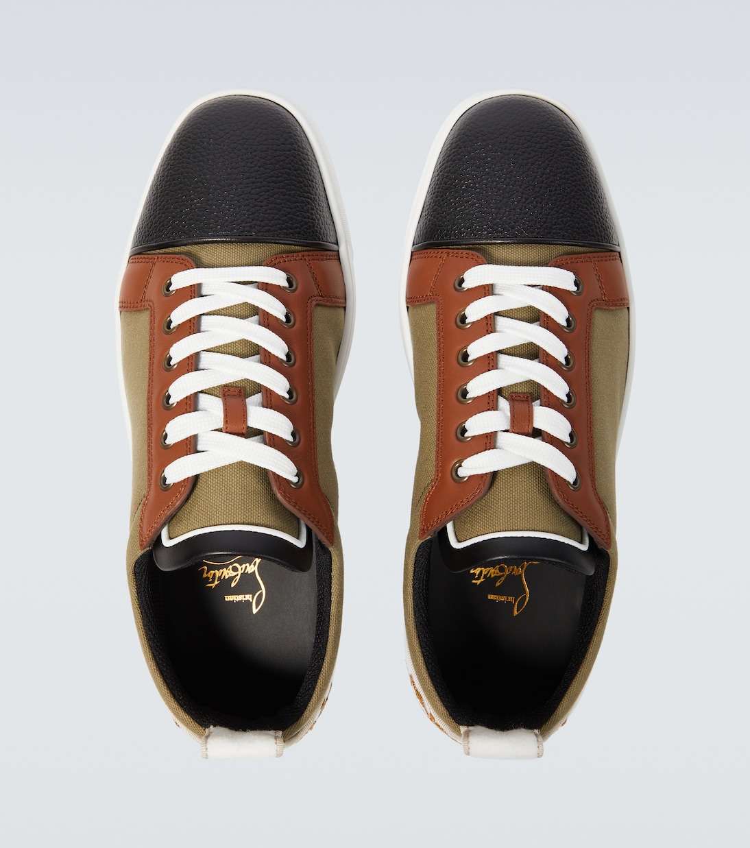 Fun Louis Junior leather and canvas sneakers | Christian Louboutin