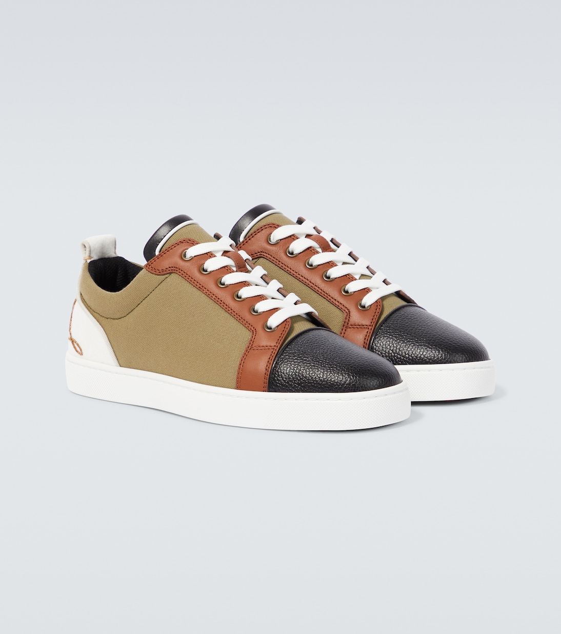 Fun Louis Junior leather and canvas sneakers | Christian Louboutin