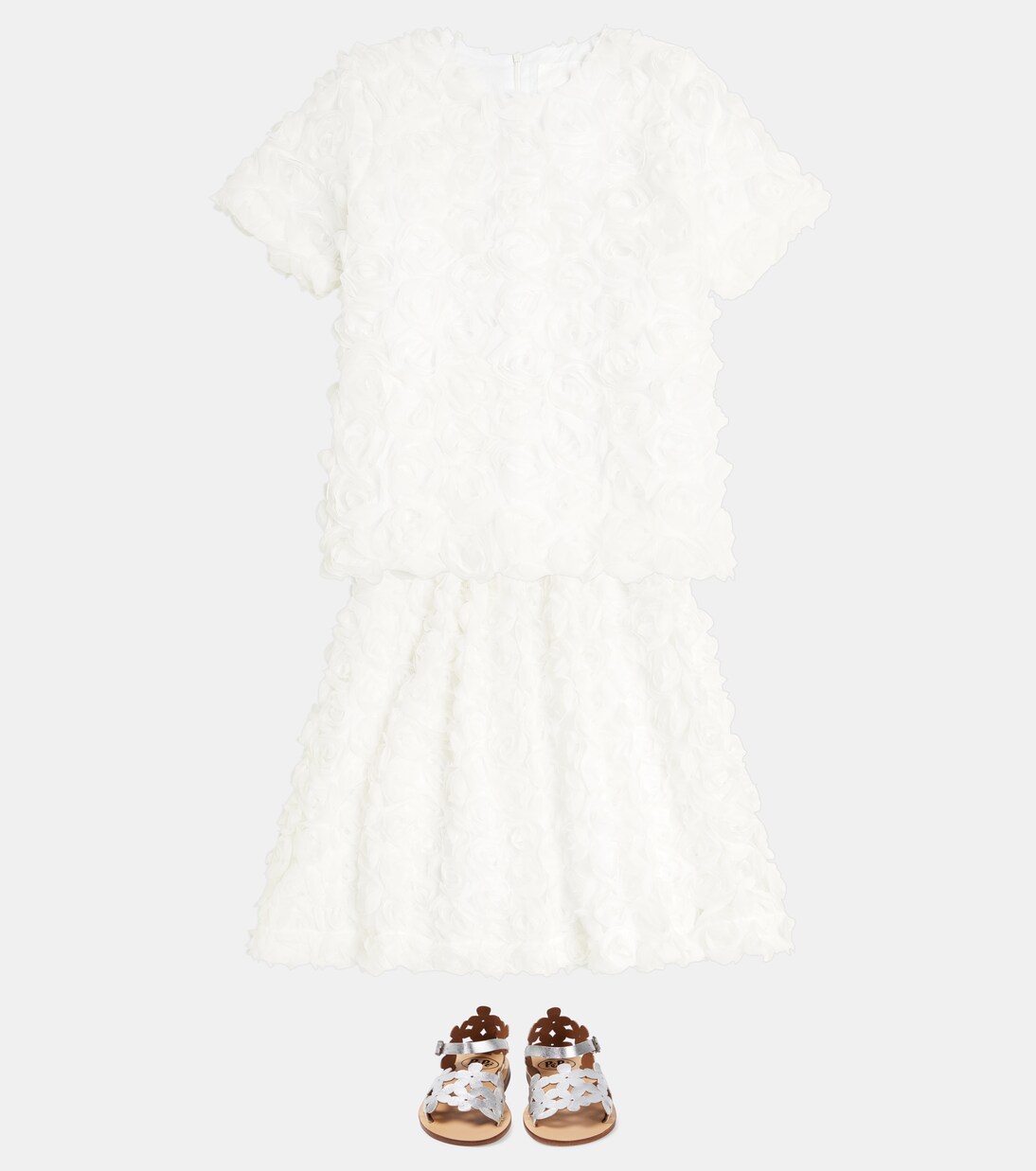 Floral-appliqué tulle top | Caroline Bosmans