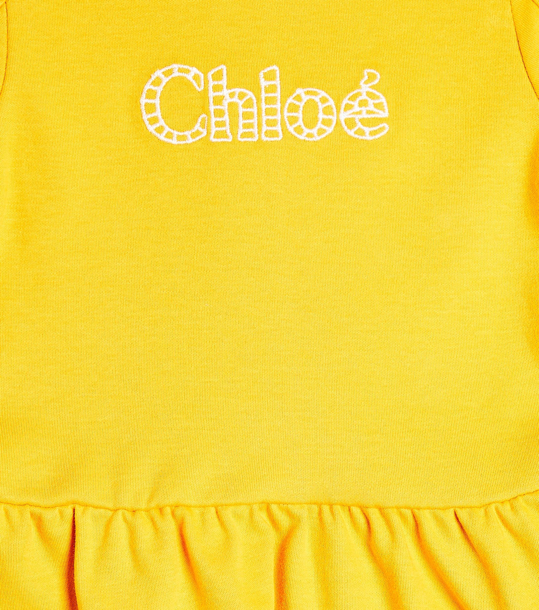 Baby logo cotton jersey dress | Chloé Kids