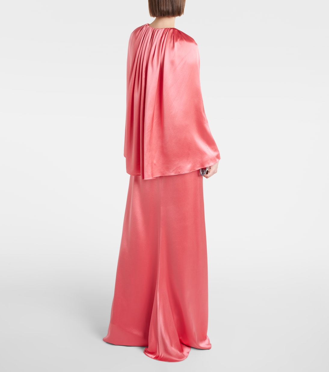 Abito lungo in raso di seta | Monique Lhuillier