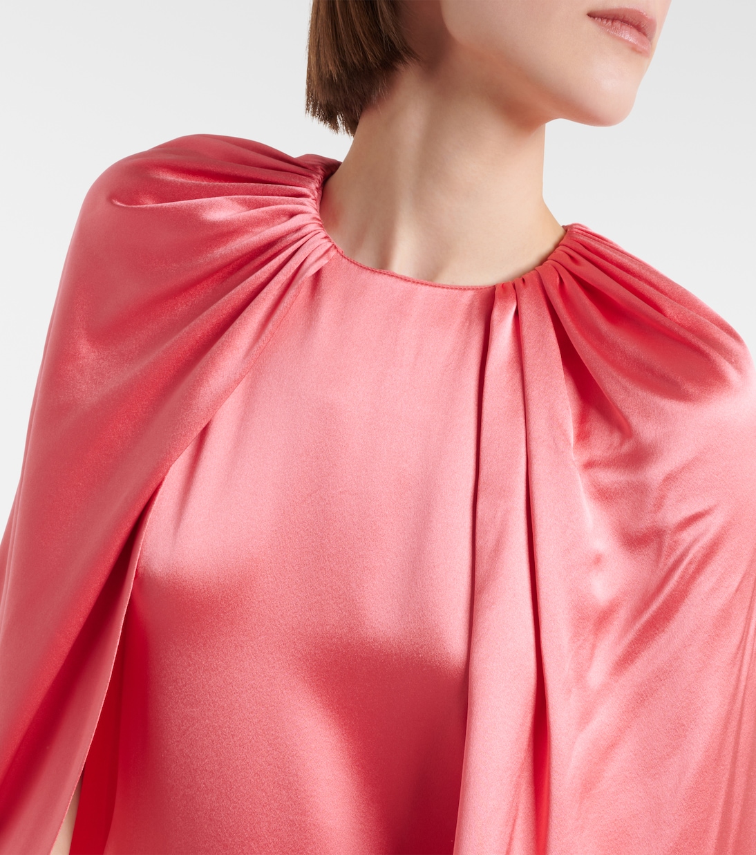 Abito lungo in raso di seta | Monique Lhuillier