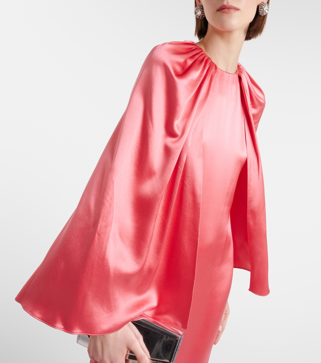 Abito lungo in raso di seta | Monique Lhuillier