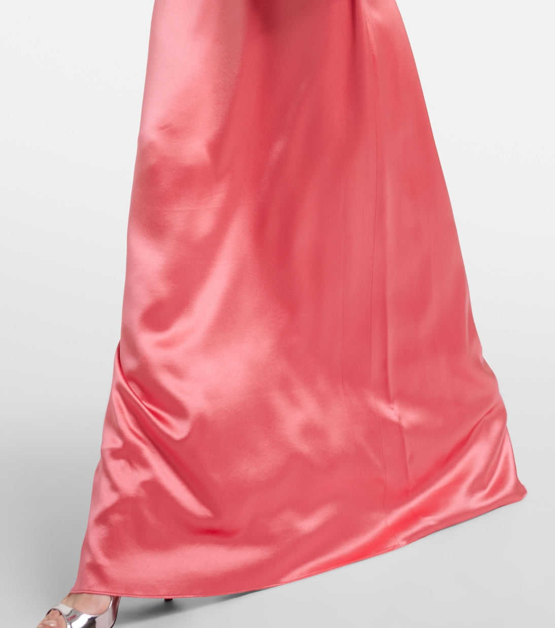 Abito lungo in raso di seta | Monique Lhuillier