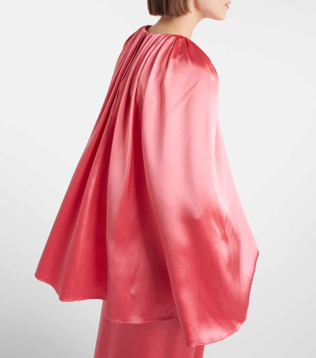 Abito lungo in raso di seta | Monique Lhuillier