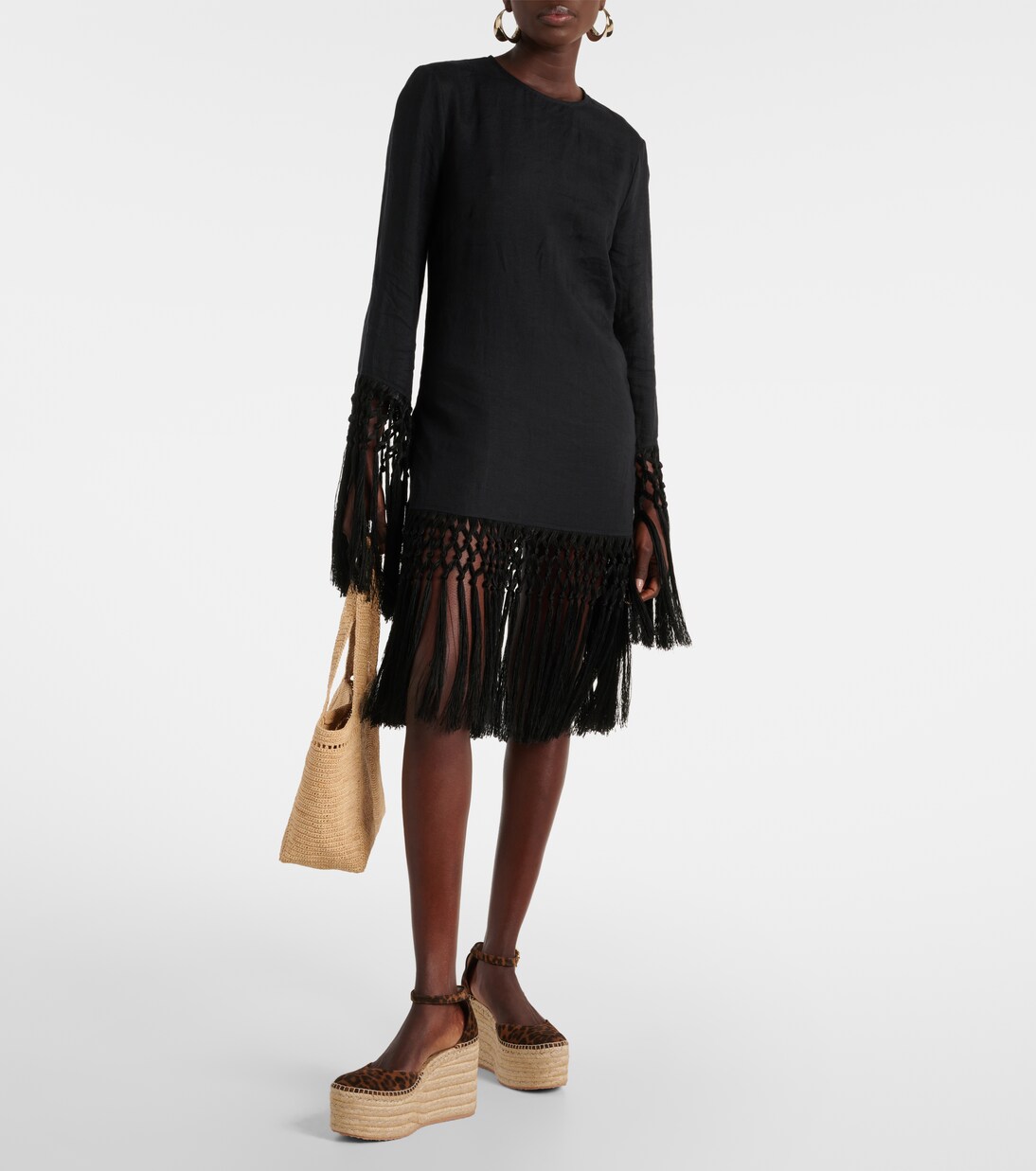 Espadrille-Wedges aus Veloursleder | Gianvito Rossi