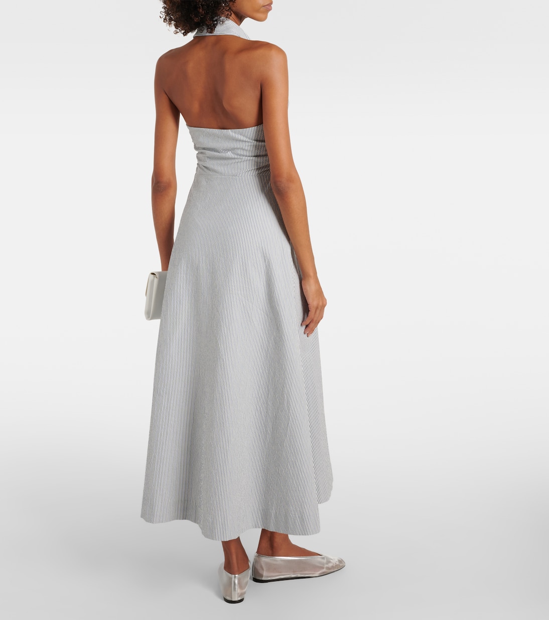 Robe longue Mackey rayée en coton | Veronica Beard