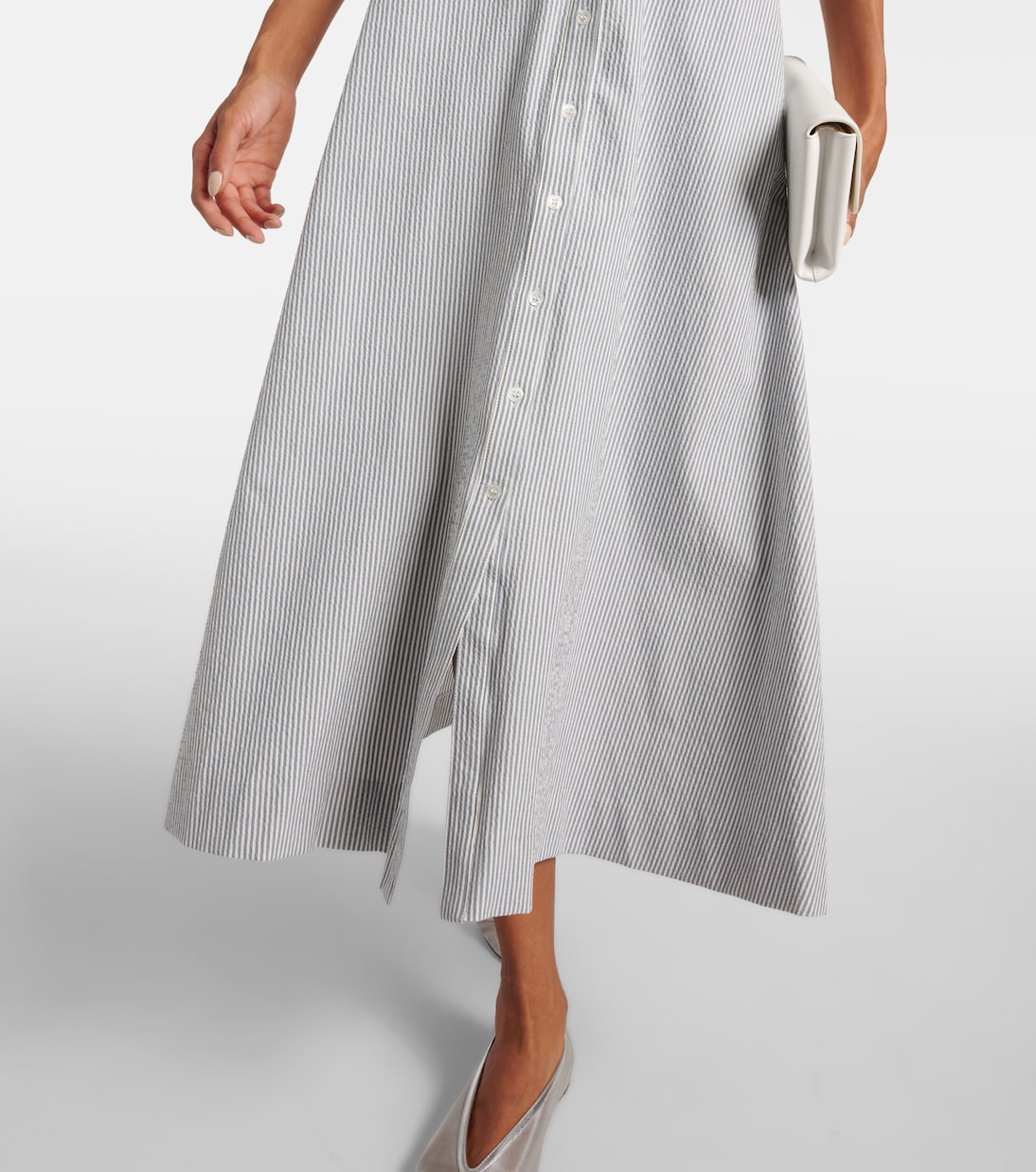 Robe longue Mackey rayée en coton | Veronica Beard