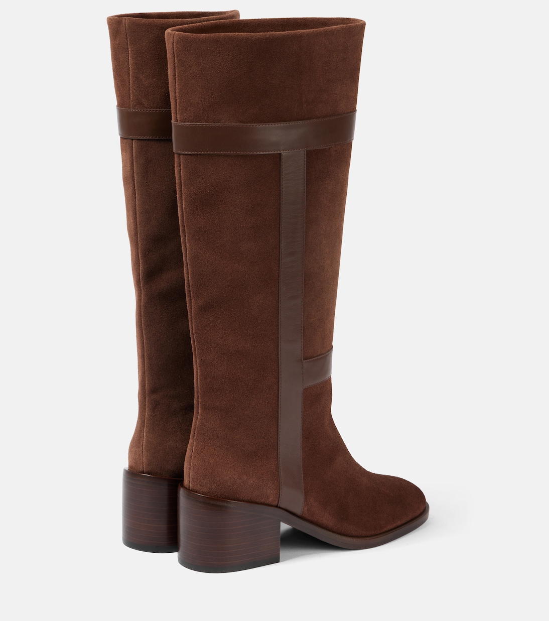 Lyube 65 shearling-lined suede knee-high boots | Clergerie