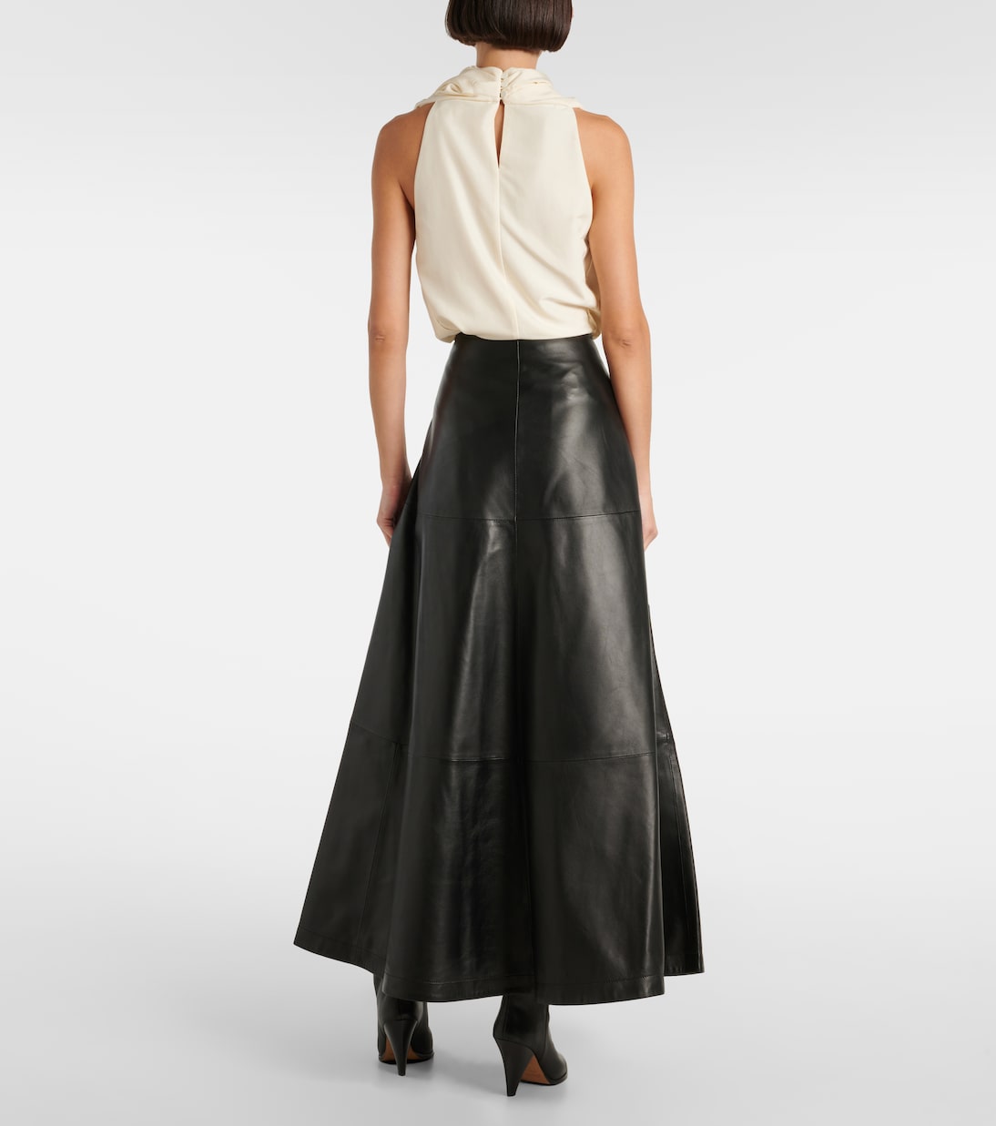Jupe midi Varda en cuir | Altuzarra