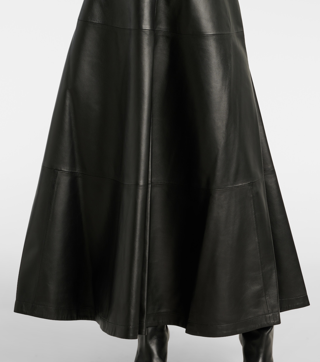 Jupe midi Varda en cuir | Altuzarra