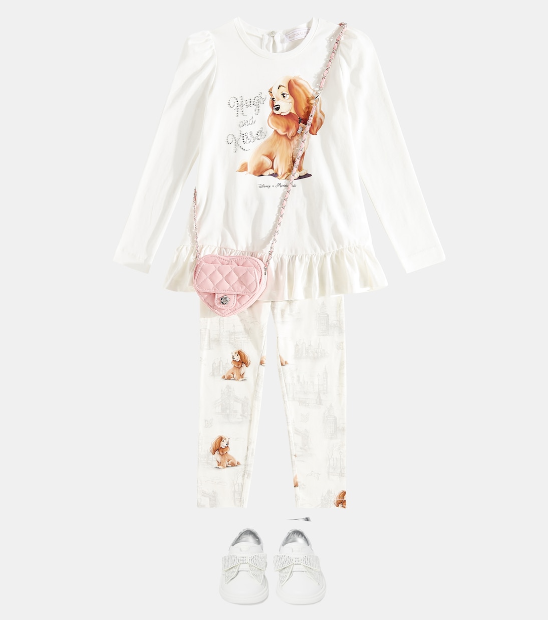 x Disney printed cotton jersey top | Monnalisa