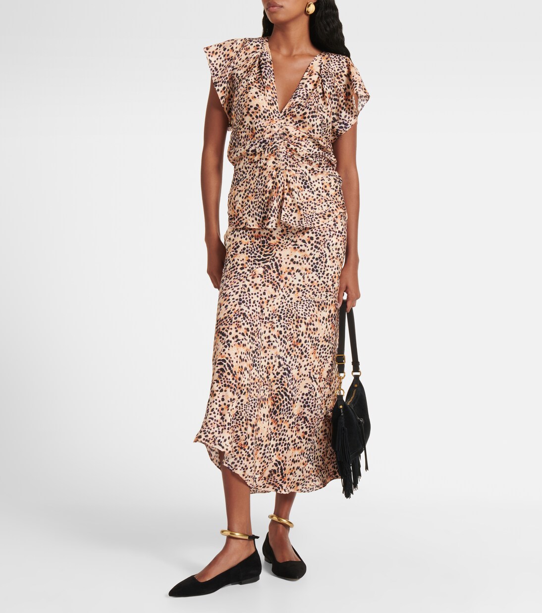 Verzierte Ballerinas Leanor aus Veloursleder | Isabel Marant