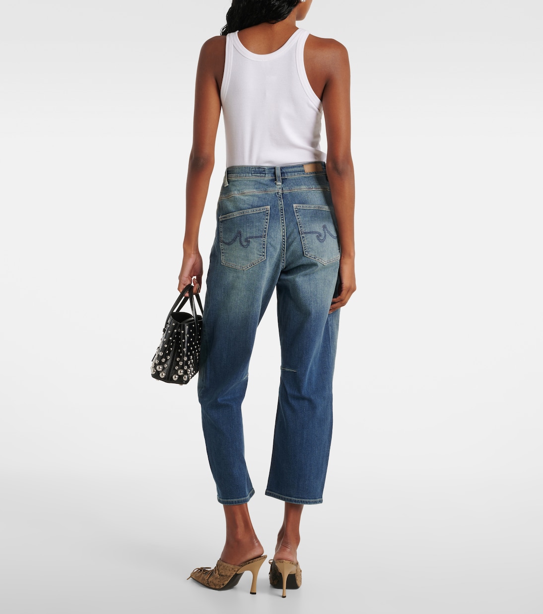 Jean barrel à taille haute | AG Jeans