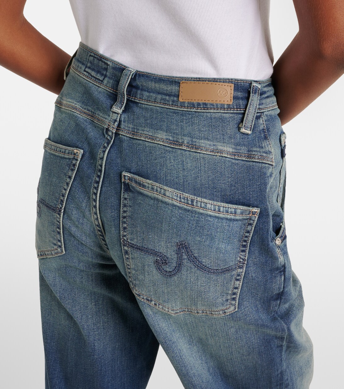 Jean barrel à taille haute | AG Jeans