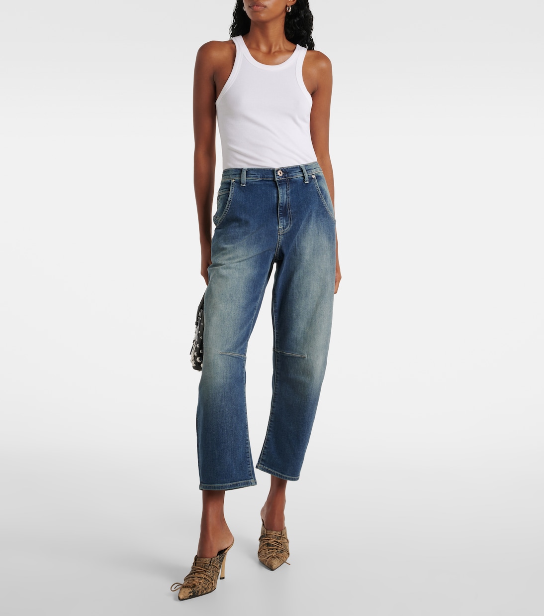 Jean barrel à taille haute | AG Jeans