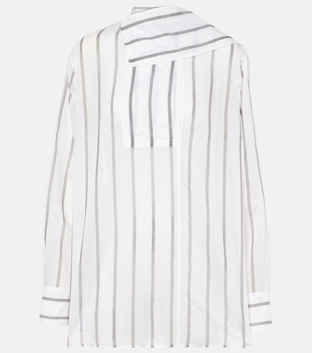 Cotton and silk organza scarf shirt | Toteme