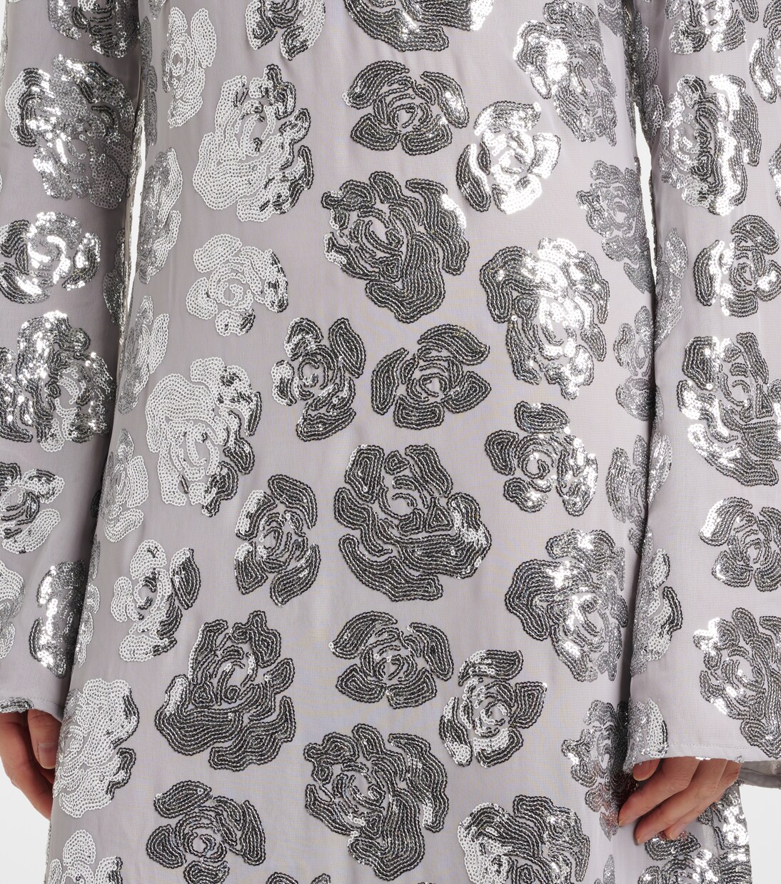 Robe longue à sequins et à fleurs | Rotate