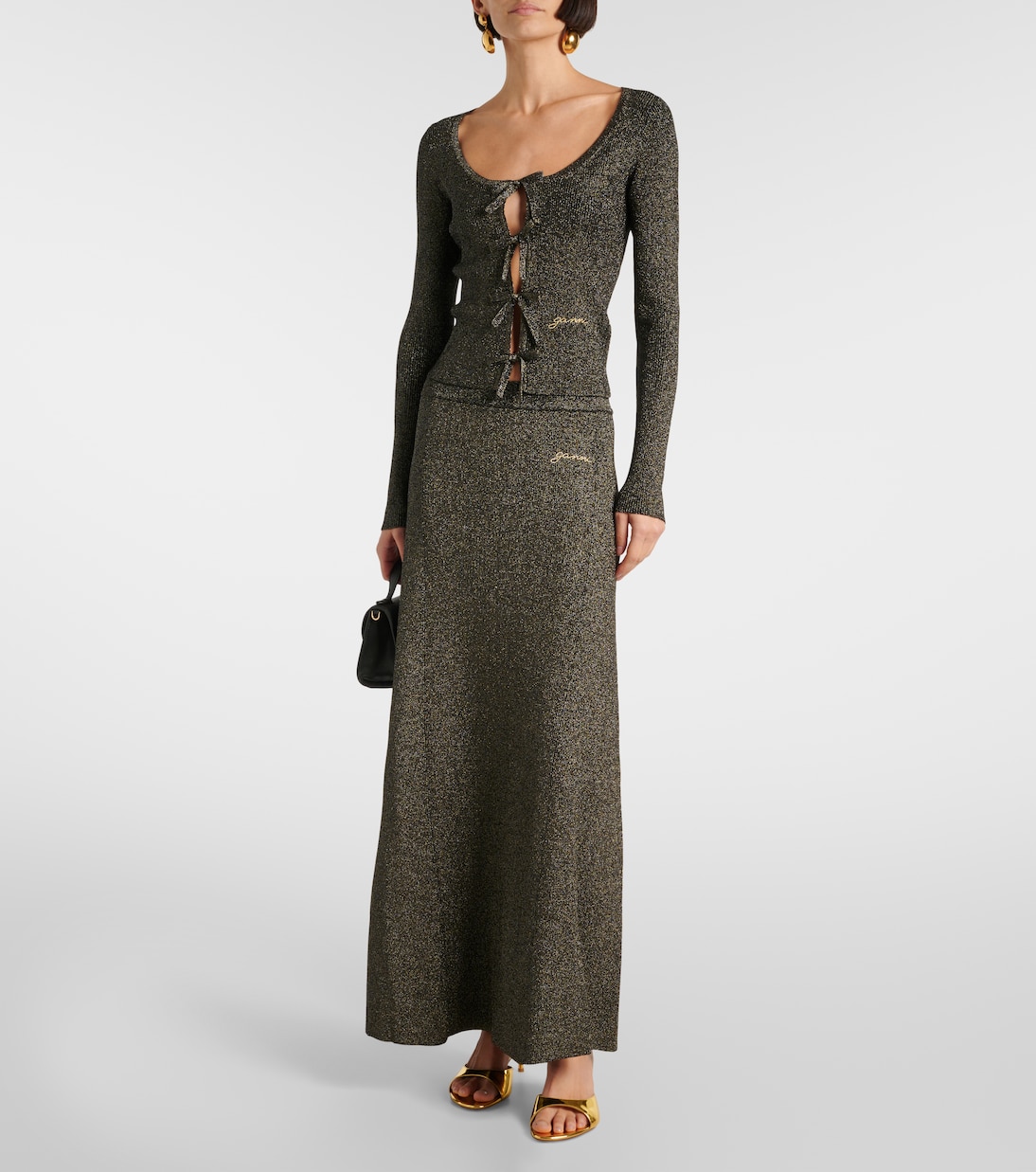 Maxirock aus Lamé | Ganni