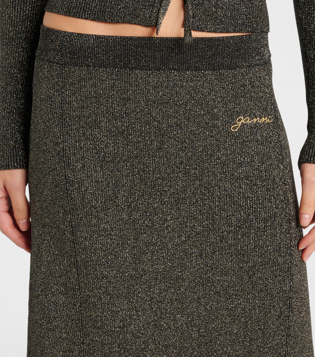 Maxirock aus Lamé | Ganni