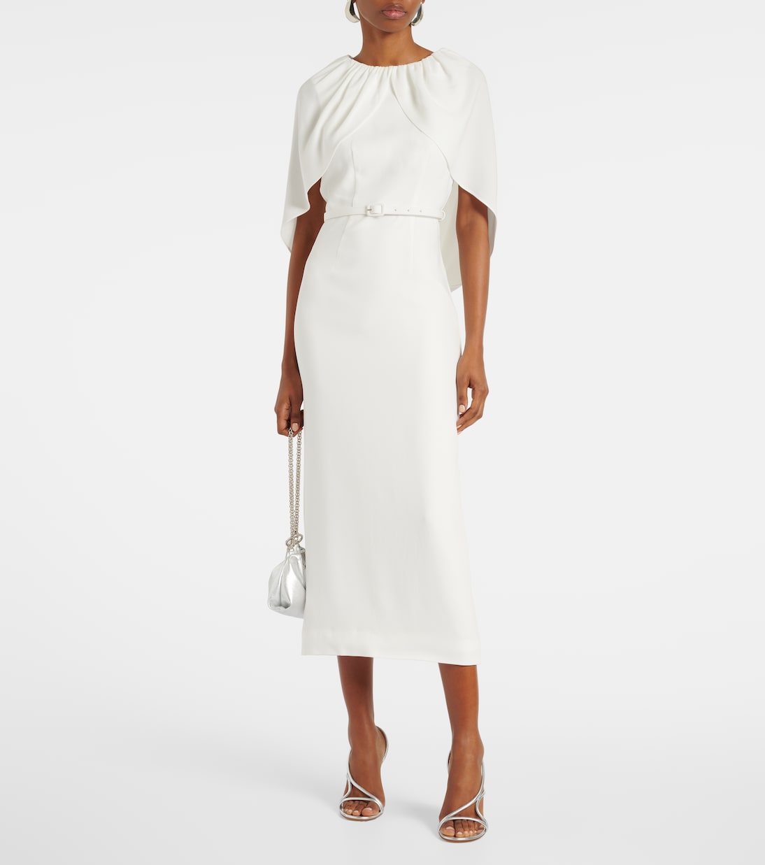 Robe midi en crêpe de satin | Roland Mouret