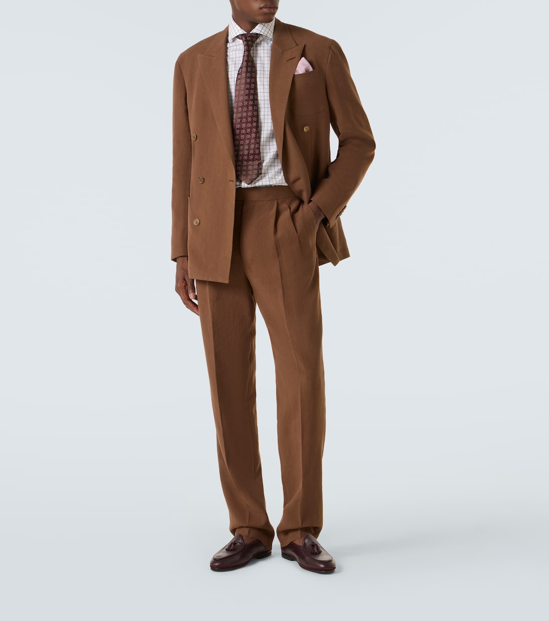 Double-breasted linen blazer | Dunhill