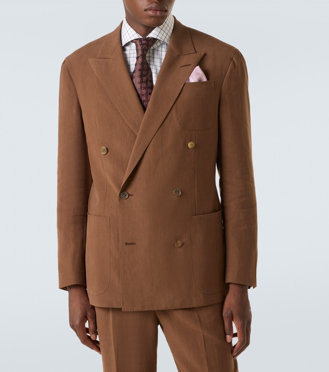 Double-breasted linen blazer | Dunhill